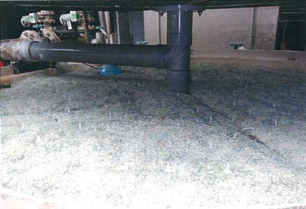 作業後　冷却塔マット取付け