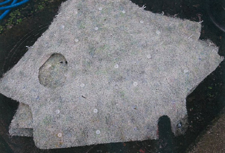 作業前　冷却塔マット取外し